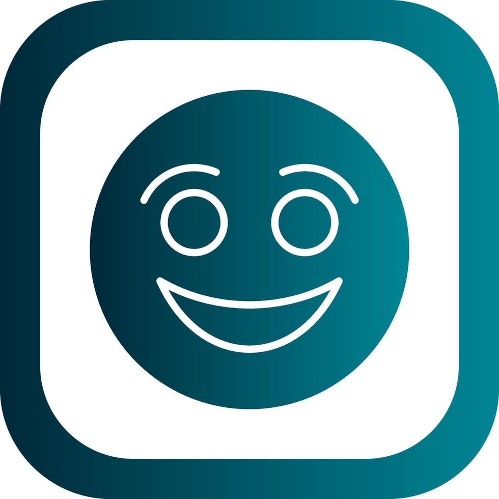 Smiling Face Vector Icon Design