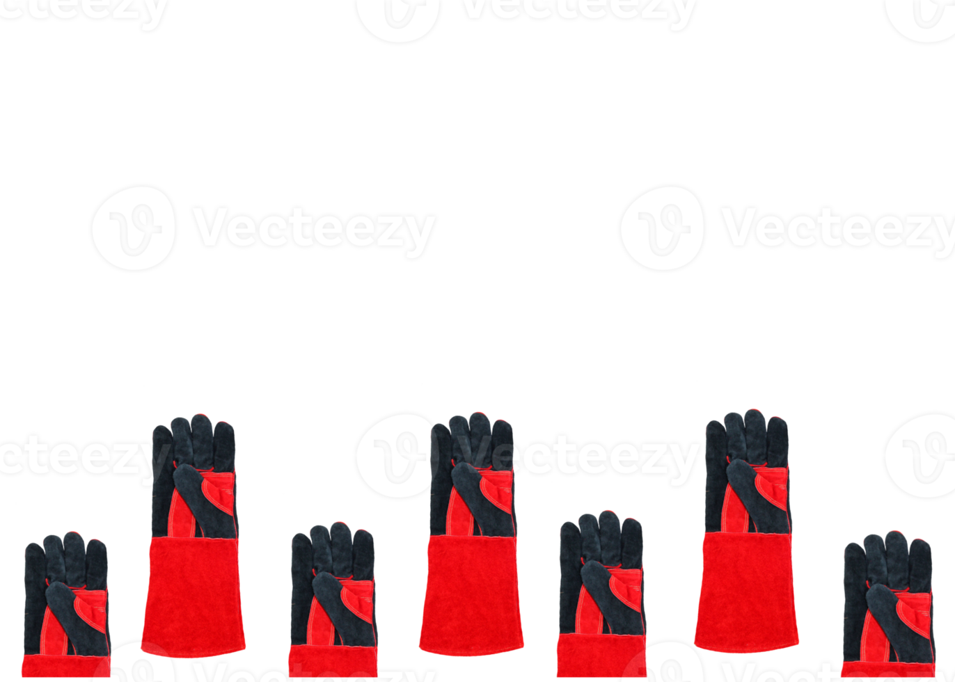 red welder gloves pattern png