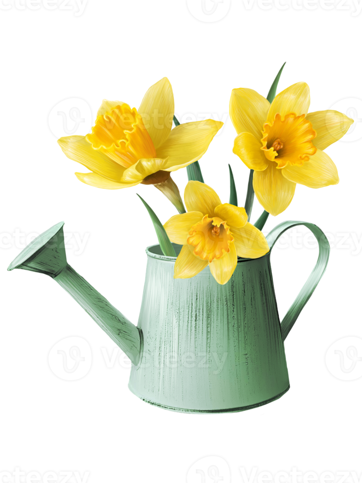 yellow daffodils illustration png