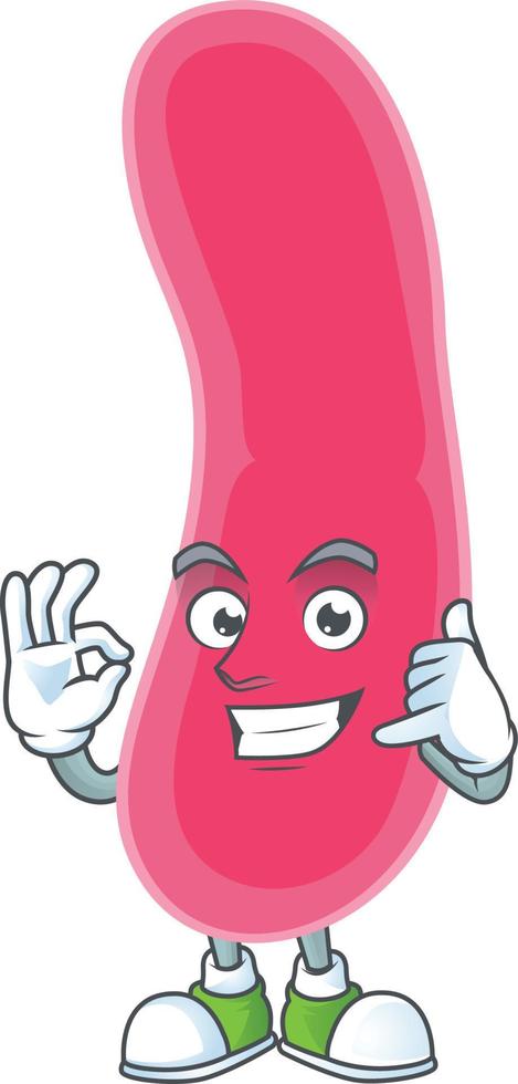 Cartoon character of fusobacteria vector