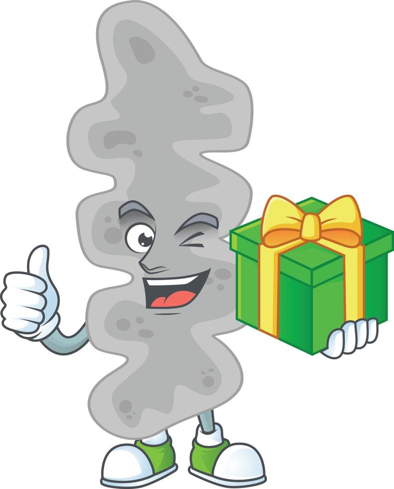 Cartoon character of leptospirillum ferriphilum vector