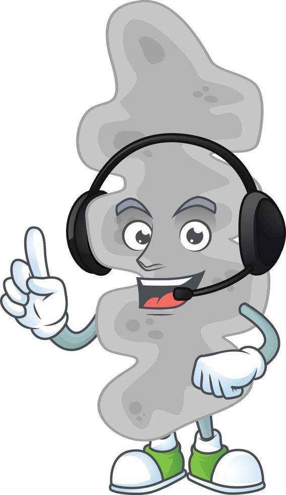 Cartoon character of leptospirillum ferriphilum vector