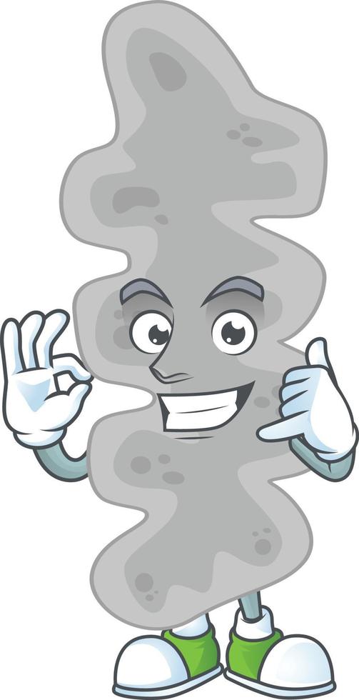 Cartoon character of leptospirillum ferriphilum vector