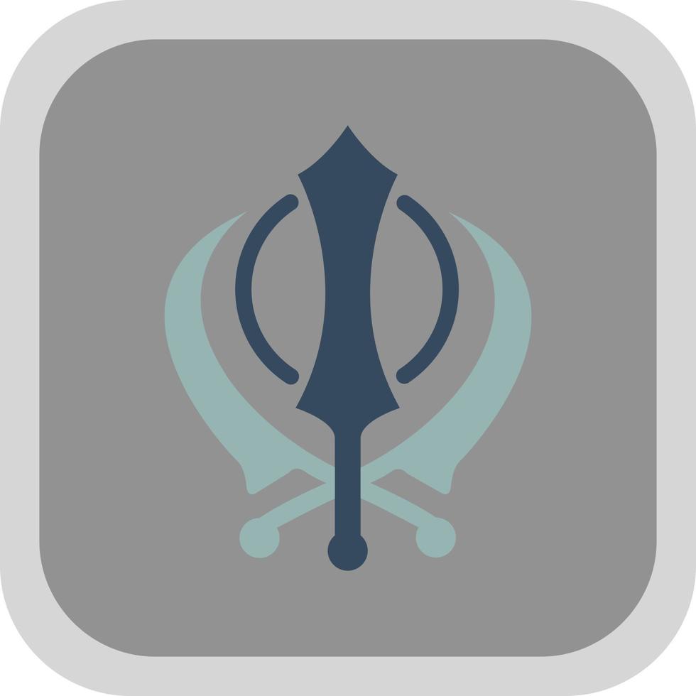 Khanda Vector Icon Design
