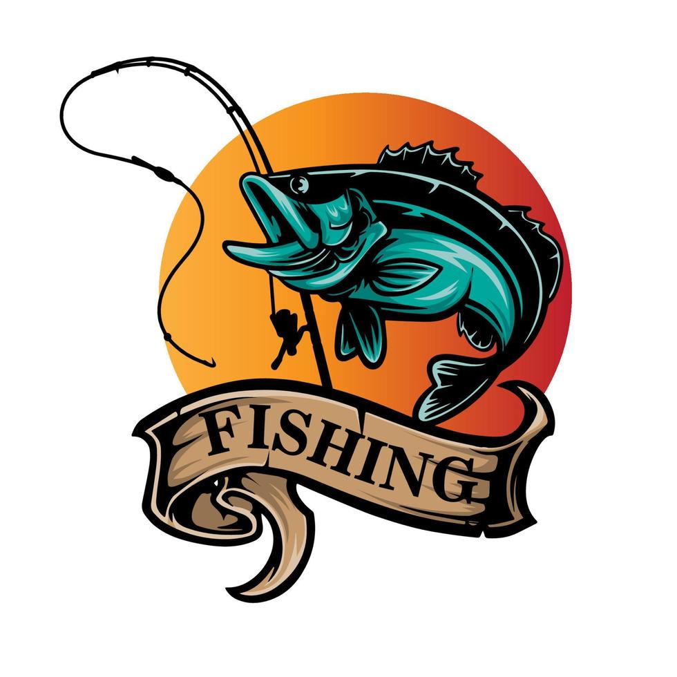 ilustración vectorial de pesca vector