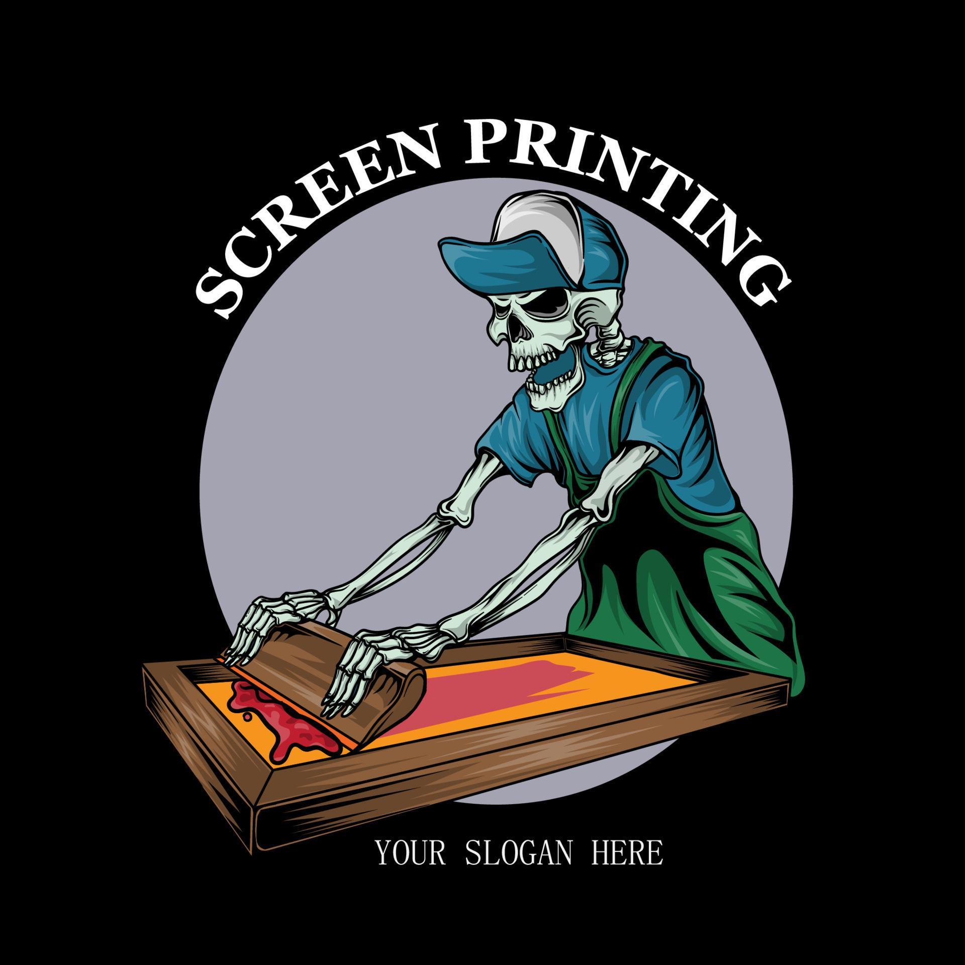 screen printing vector illustration 21303182 Vector Art at Vecteezy