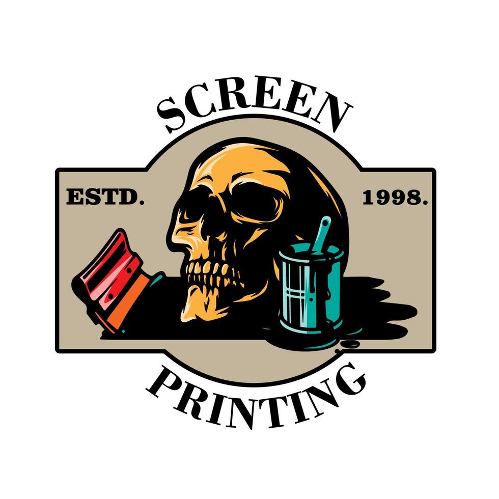 screen printing vector illustration 21303189 Vector Art at Vecteezy