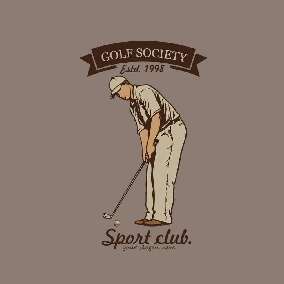 golf logo vector ilustración