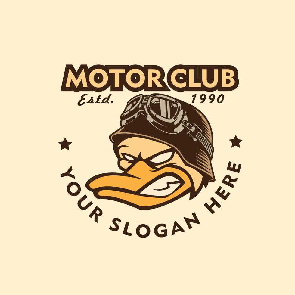 motor club mascot logo vector illustration