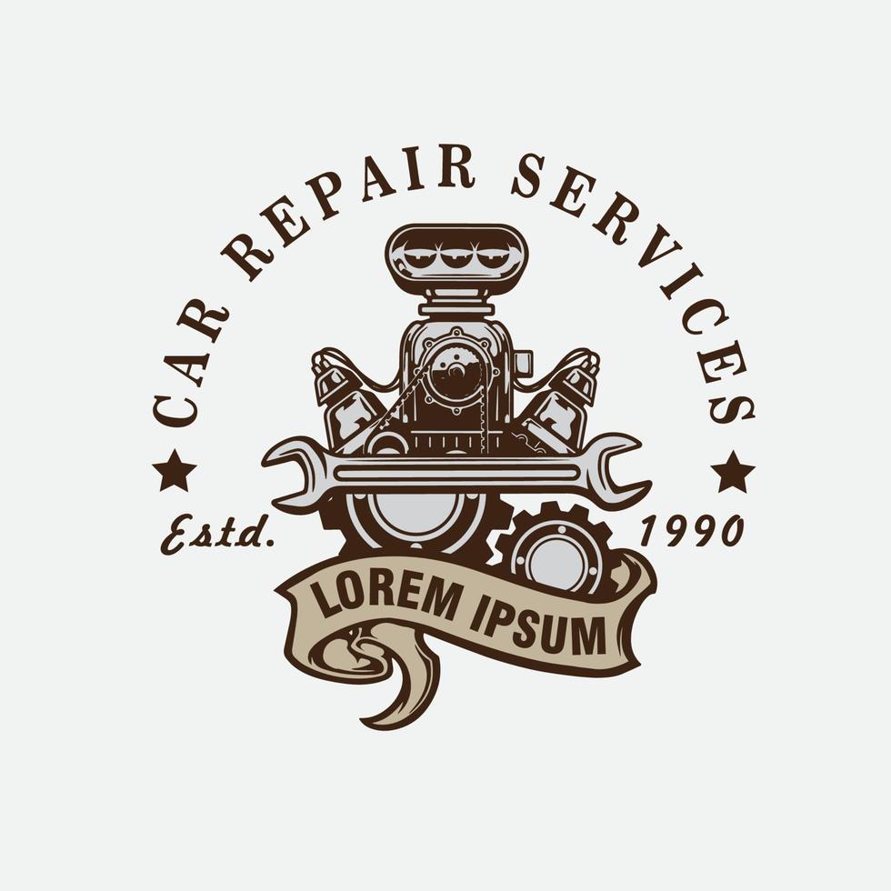 coche reparar servicios vector ilustración
