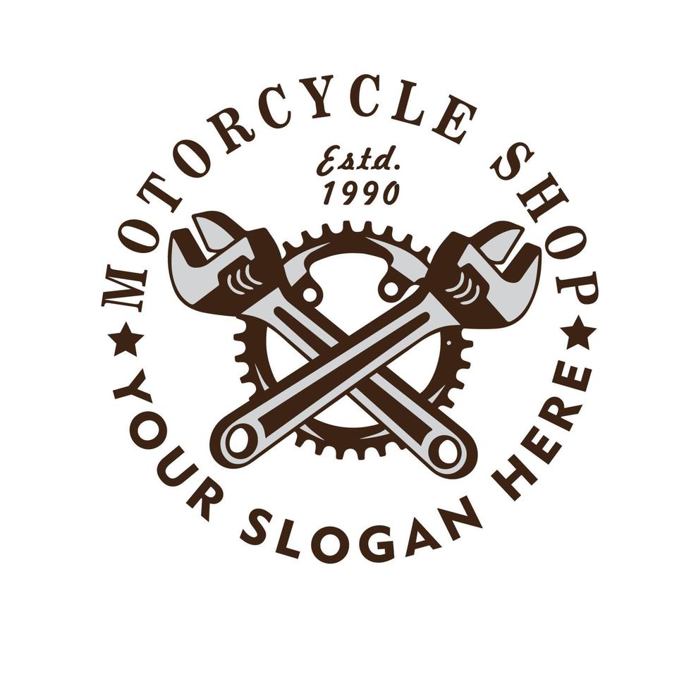 motorcycle service logo vector illustration