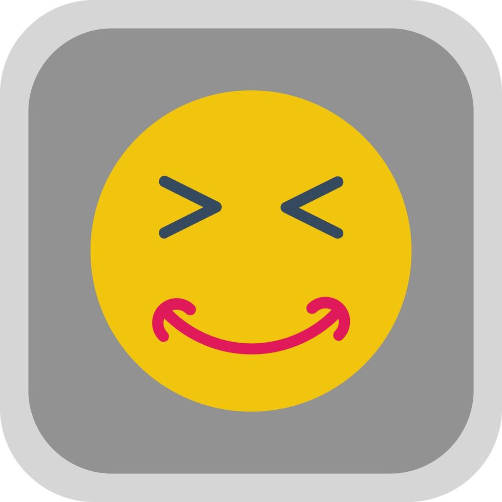 Grin Squint Vector Icon Design