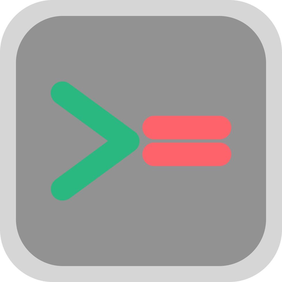 Greater Than Equal Vector Icon Design