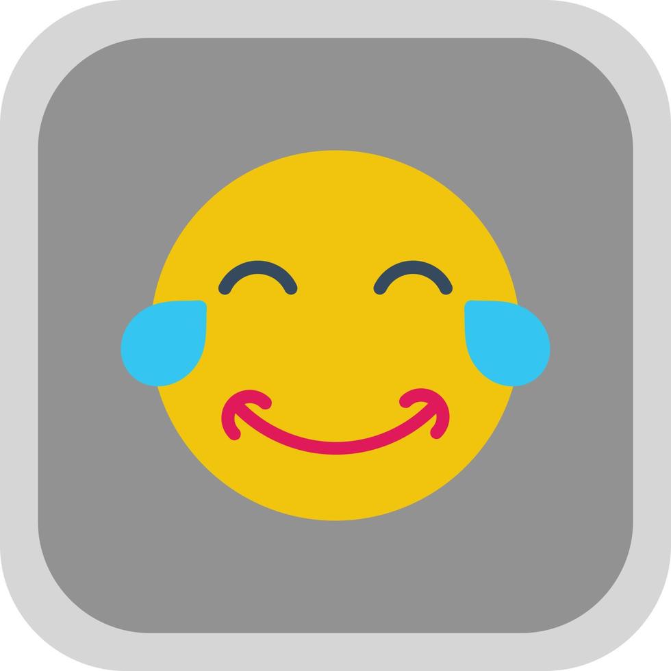 diseño de icono de vector de lágrimas de sonrisa