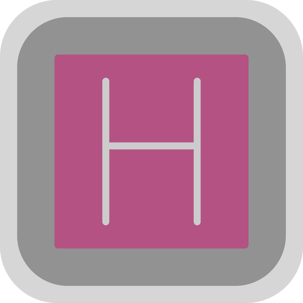 H Square Vector Icon Design