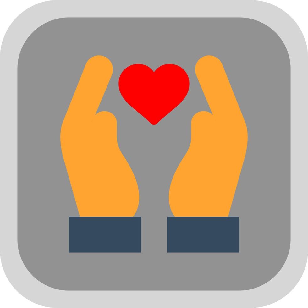 Hand Holding Heart Vector Icon Design