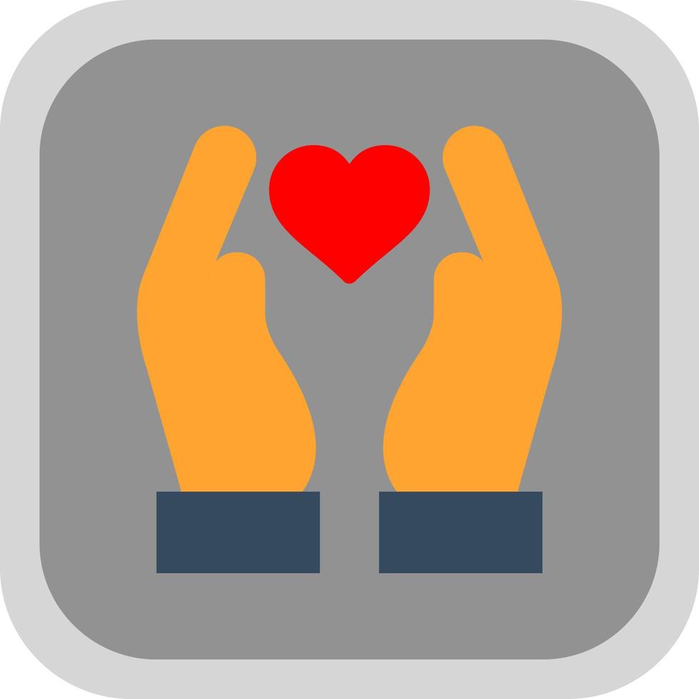 Hand Holding Heart Vector Icon Design