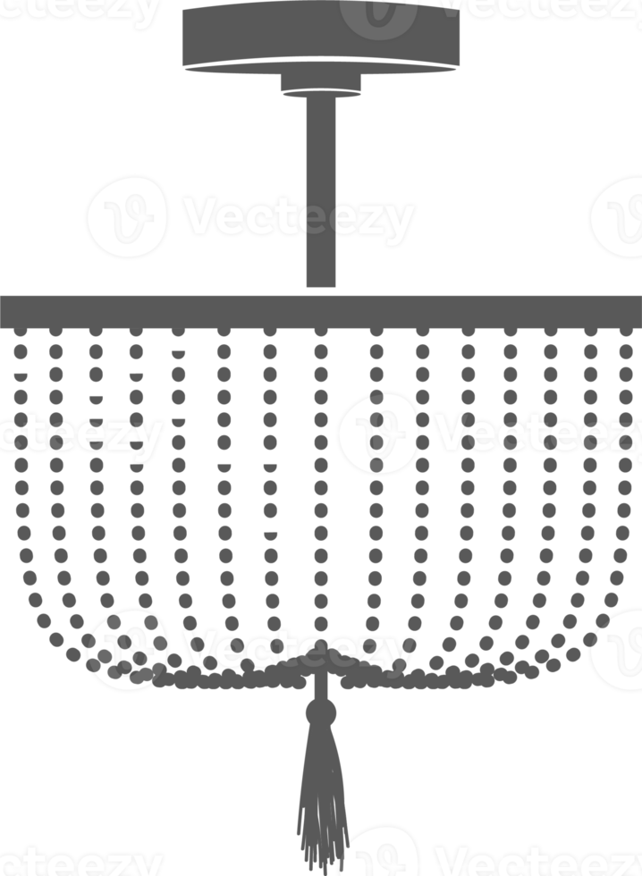 klassisk och modern kristallkrona. lampa silhuett png