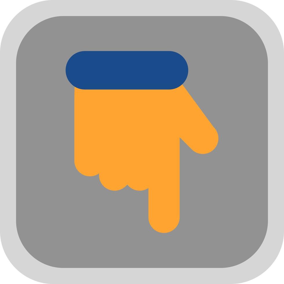 Hand Point Down Vector Icon Design