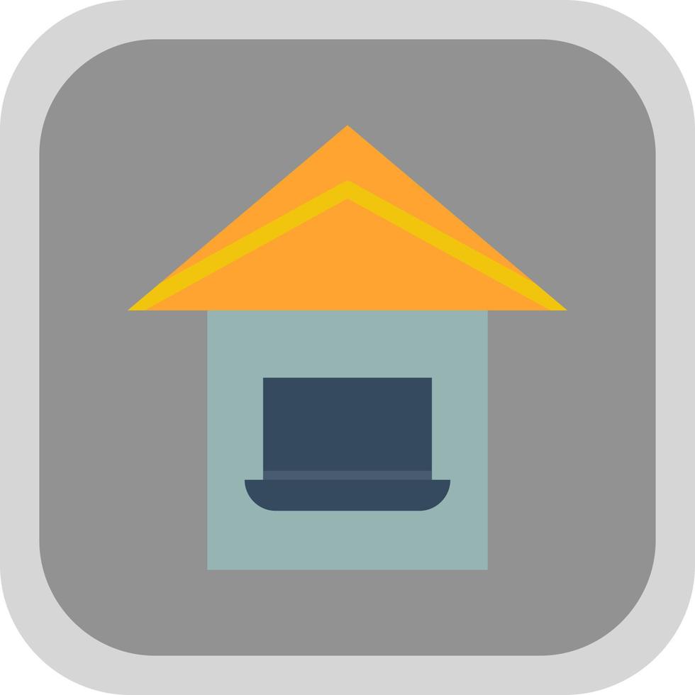Laptop House Vector Icon Design