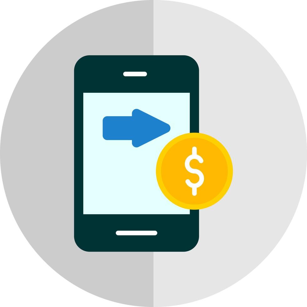 Send Money Mobile Vector Icon Design