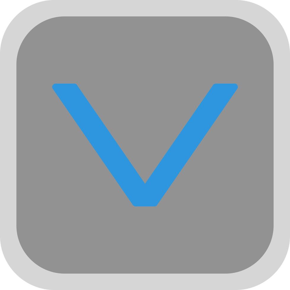 Angle Down Vector Icon Design