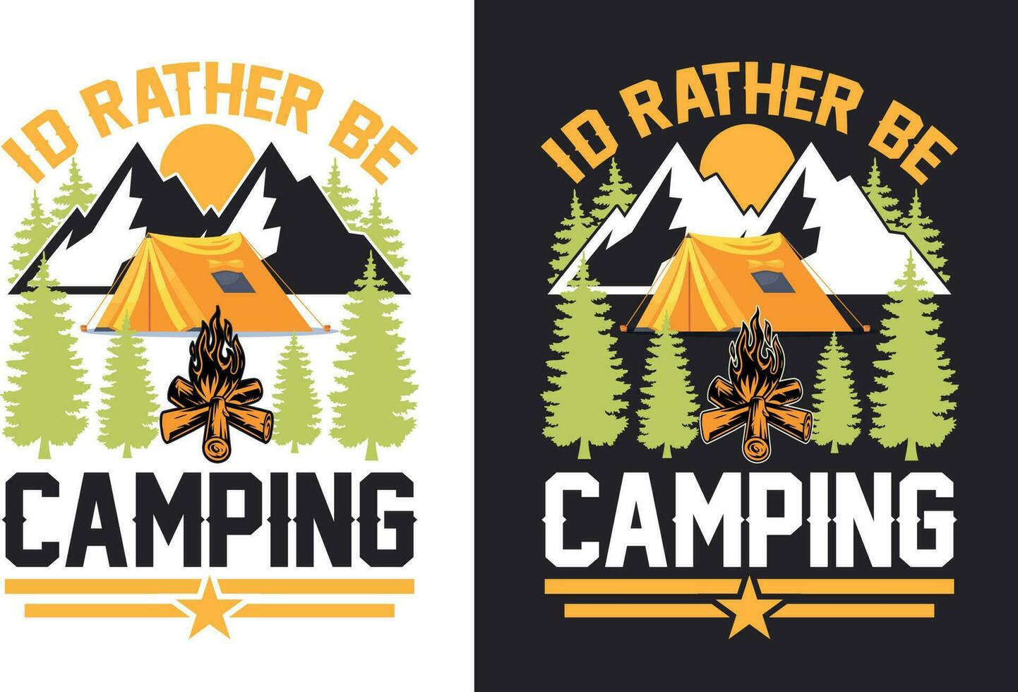 Creative retro vintage camping t shirt design free download, camping eliments free download vector