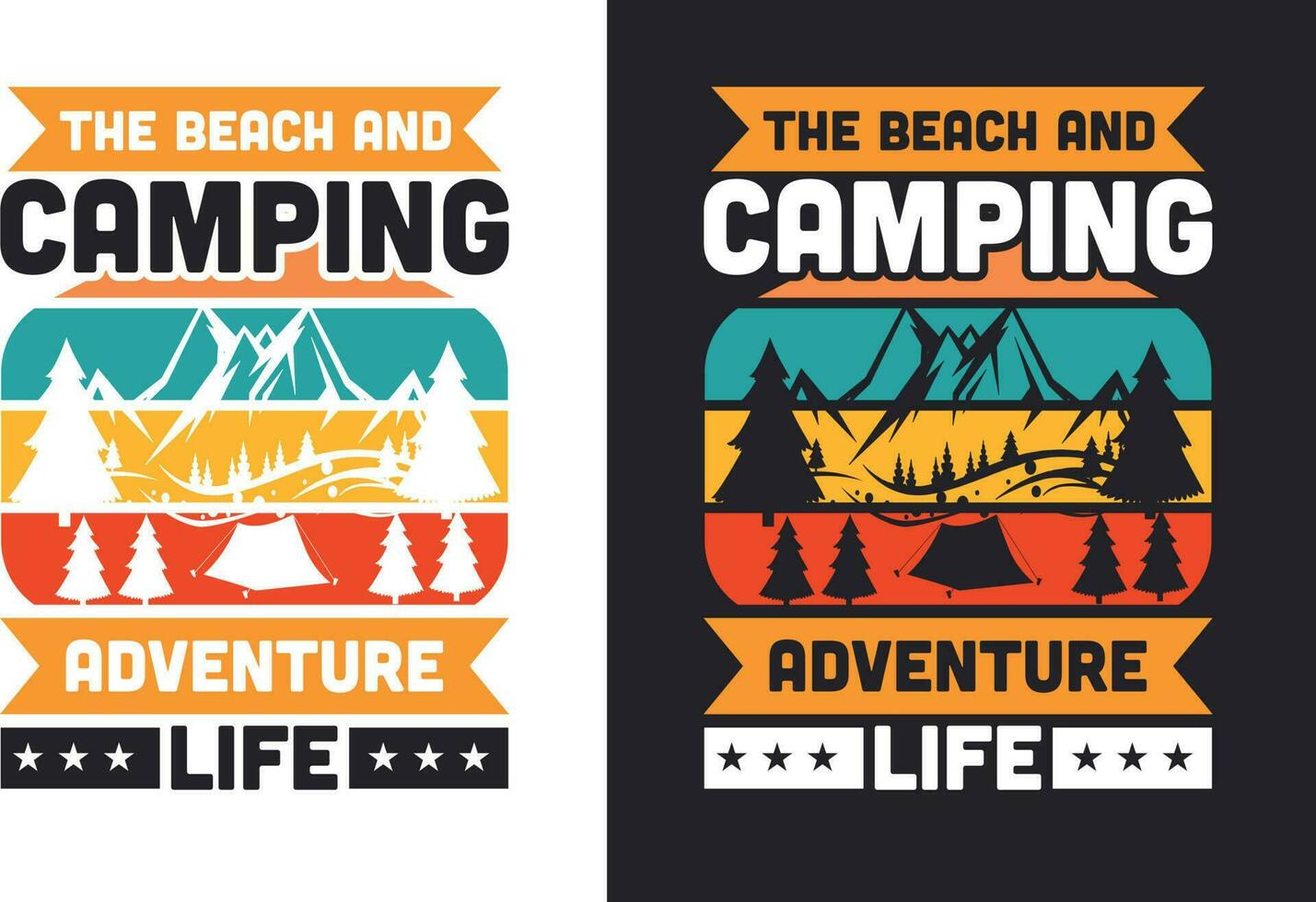 Creative retro vintage camping t shirt design free download, camping eliments free download vector