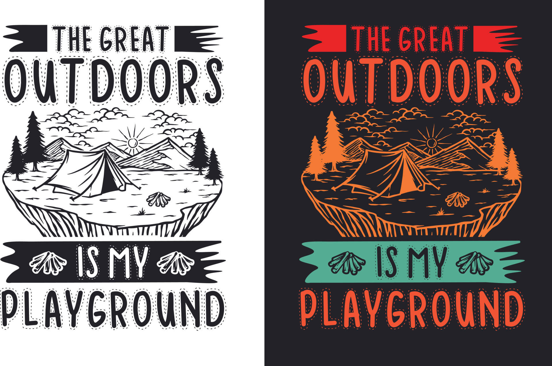 Creative retro vintage camping t shirt design free download, camping