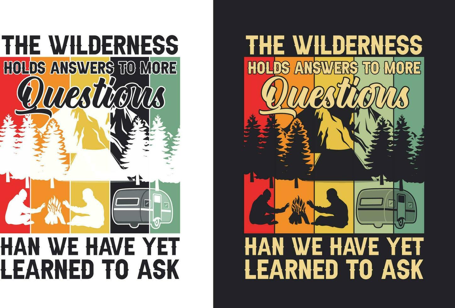 Creative retro vintage camping t shirt design free download, camping eliments free download vector