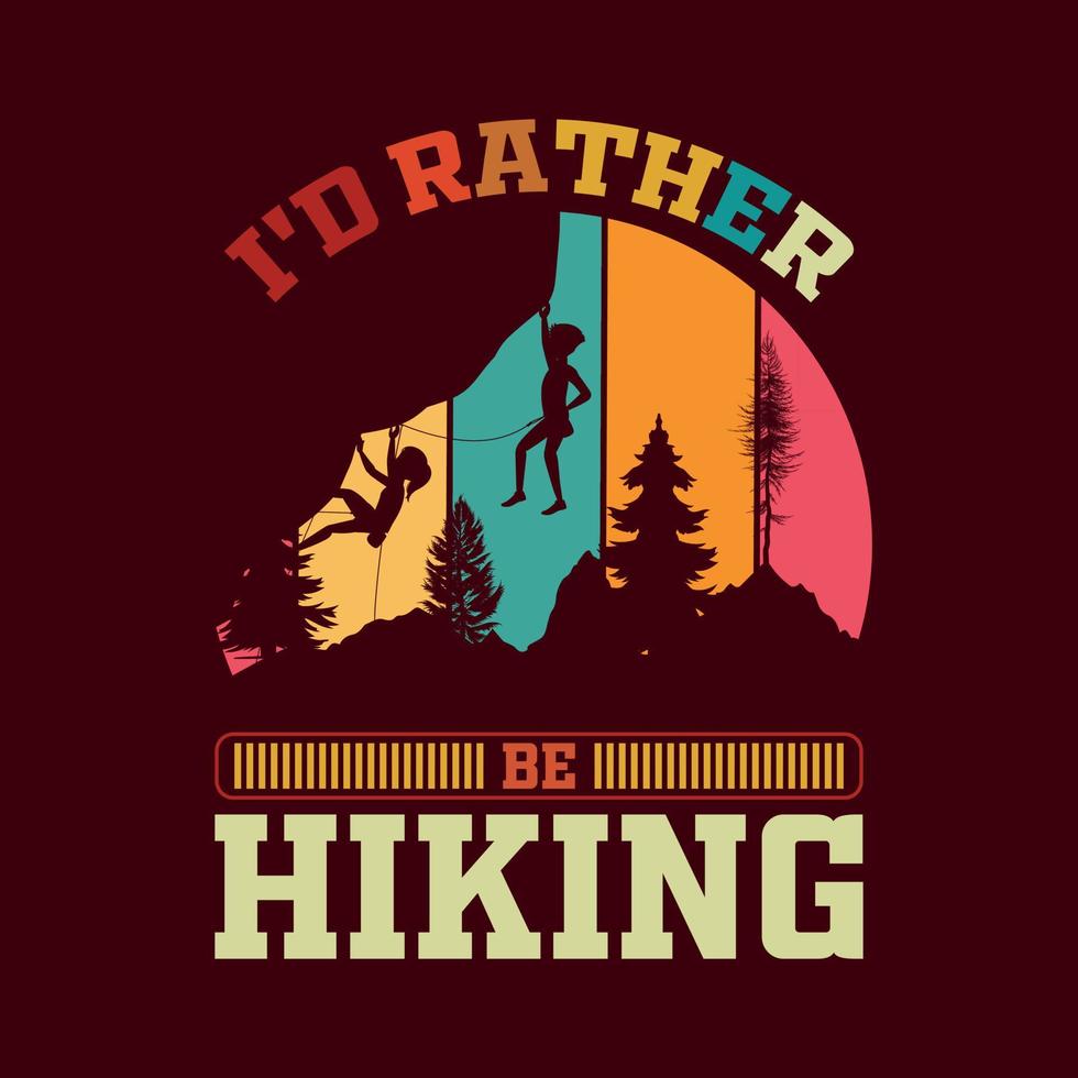 Retro vintage hiking design png eps vector