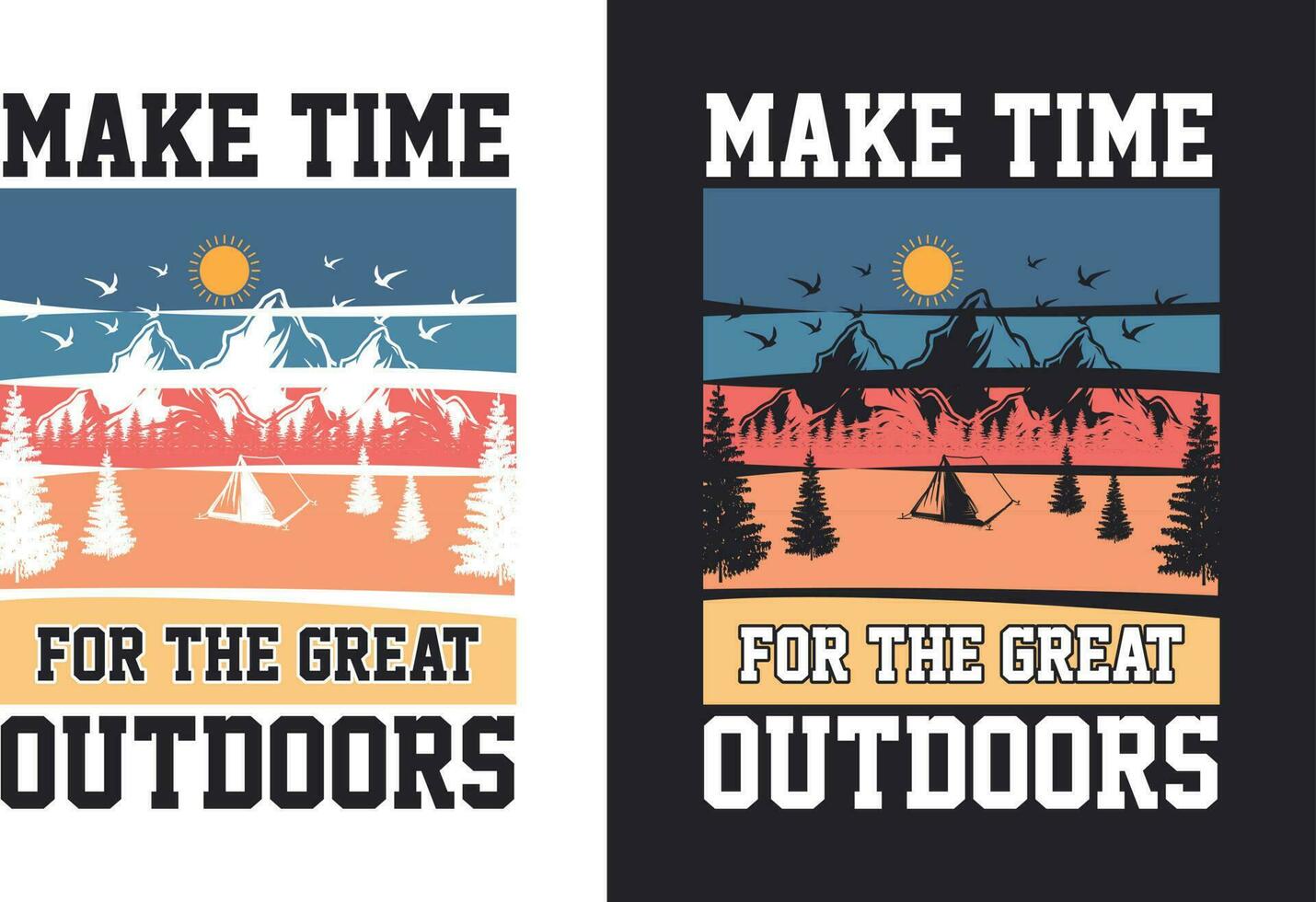 Creative retro vintage camping t shirt design free download, camping eliments free download vector