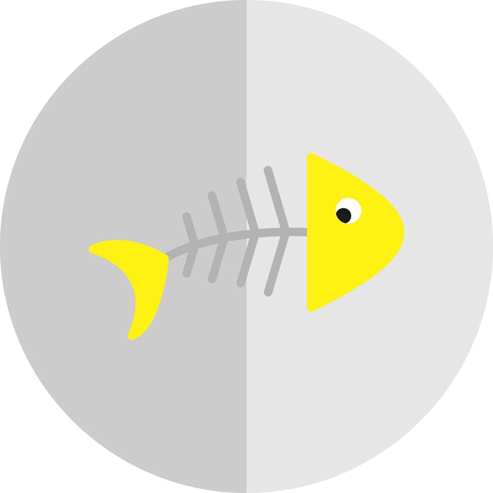 diseño de icono de vector de hueso de pescado