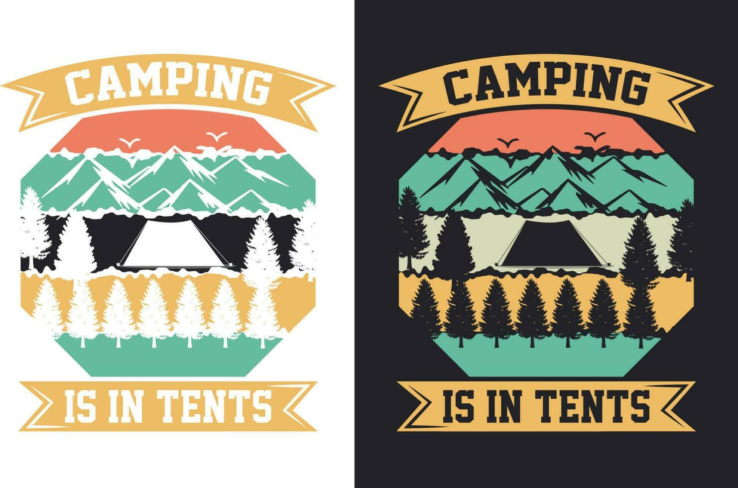 Camping T Shirt Design Bundle T-shirt Design For Camping Lover vector