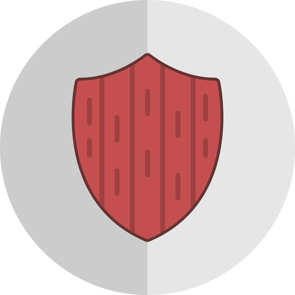 Wood Shield Vector Icon Design