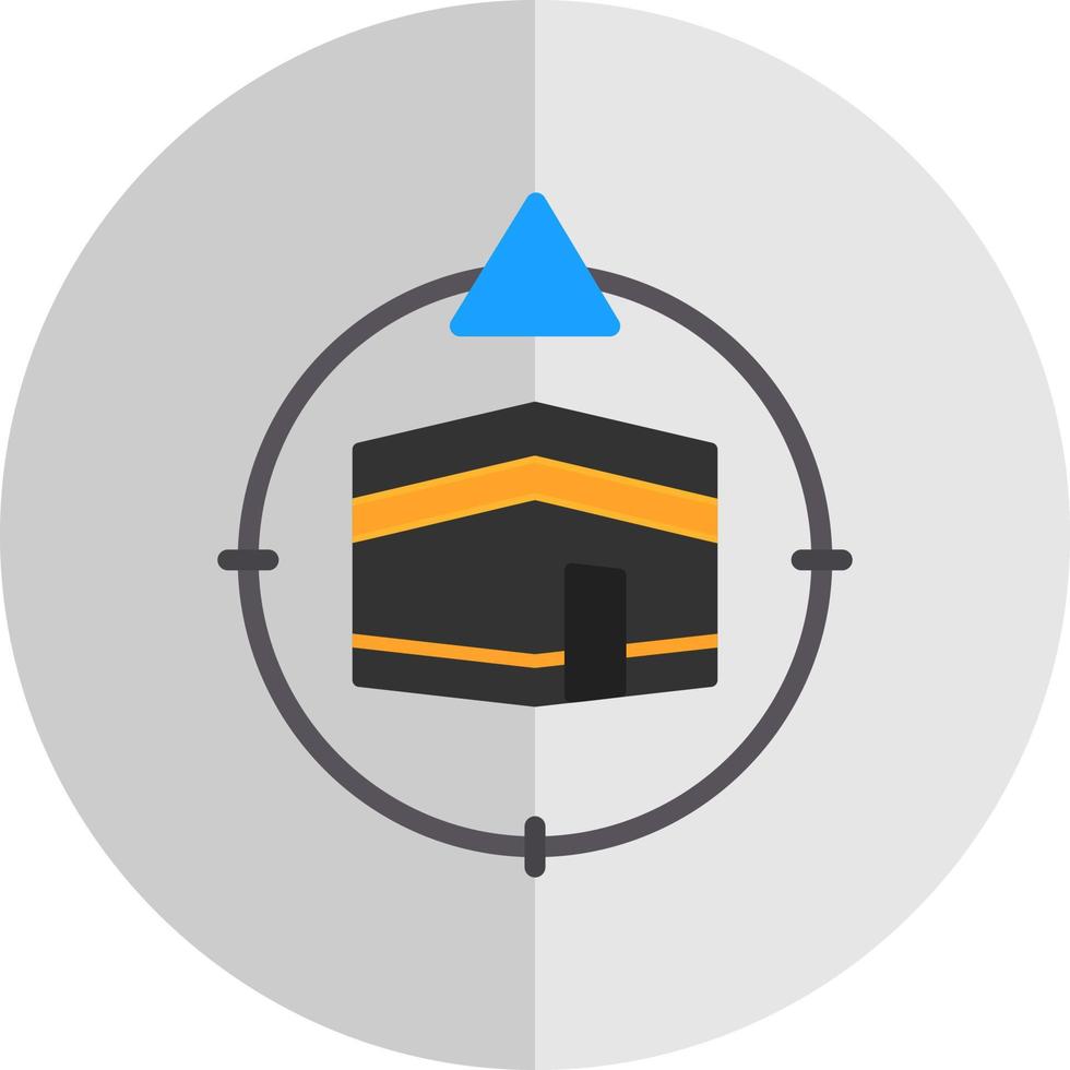 Qibla Direction Vector Icon Design