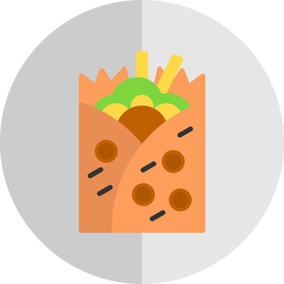 Burrito Vector Icon Design