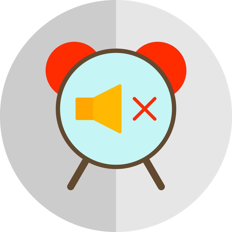 Mute Alarm Clock Vector Icon Design