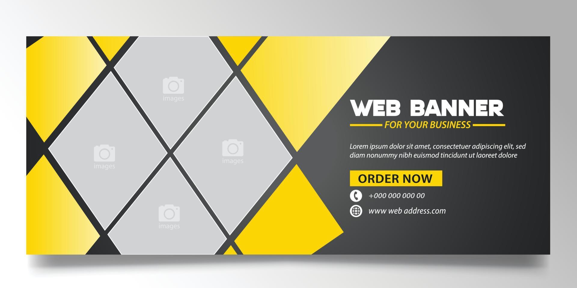 Web banner template and new collection vector