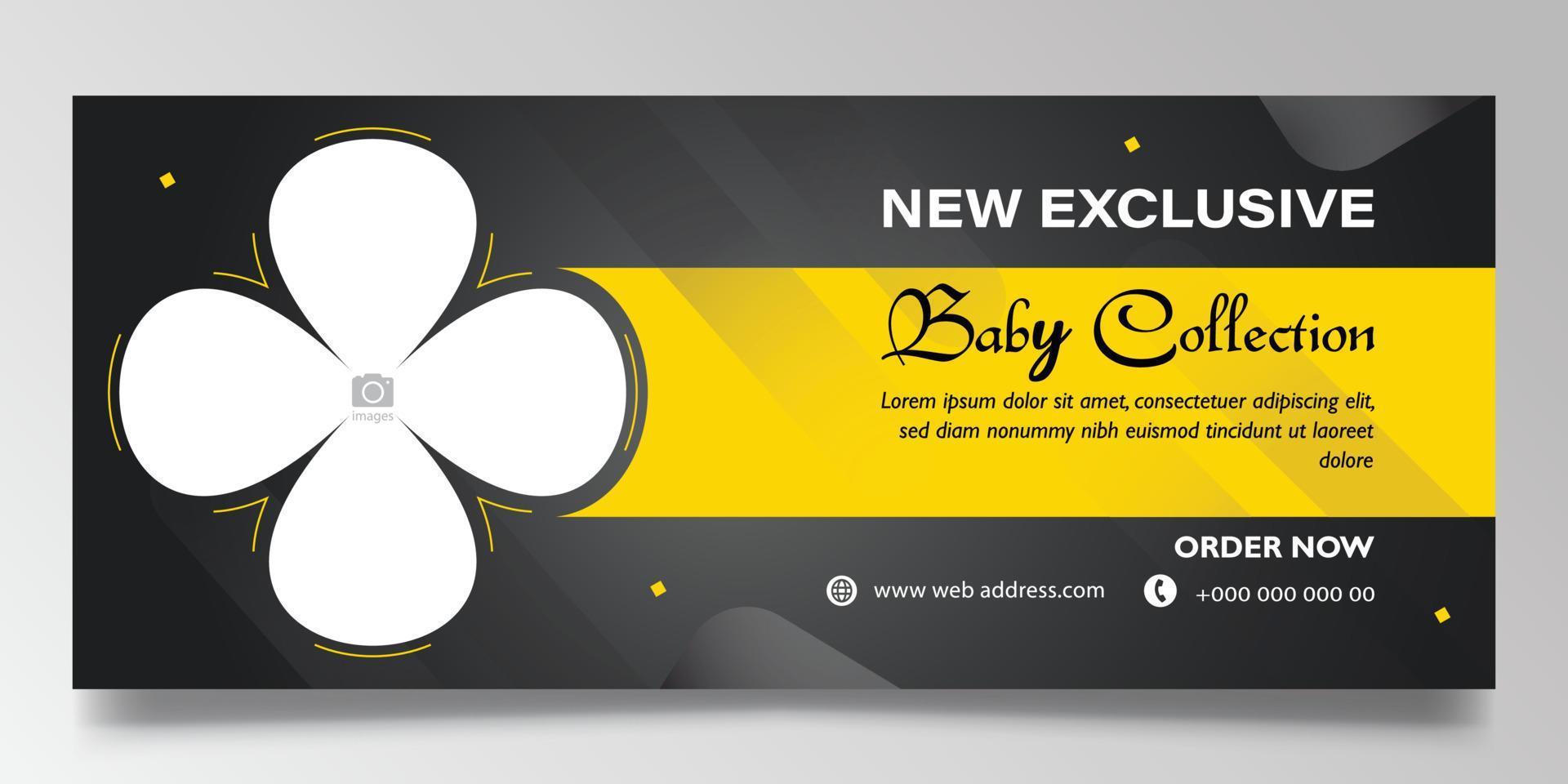 Web banner template and new collection vector