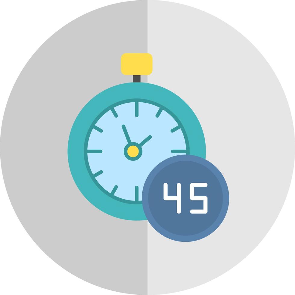 45 Minutes Vector Icon Design