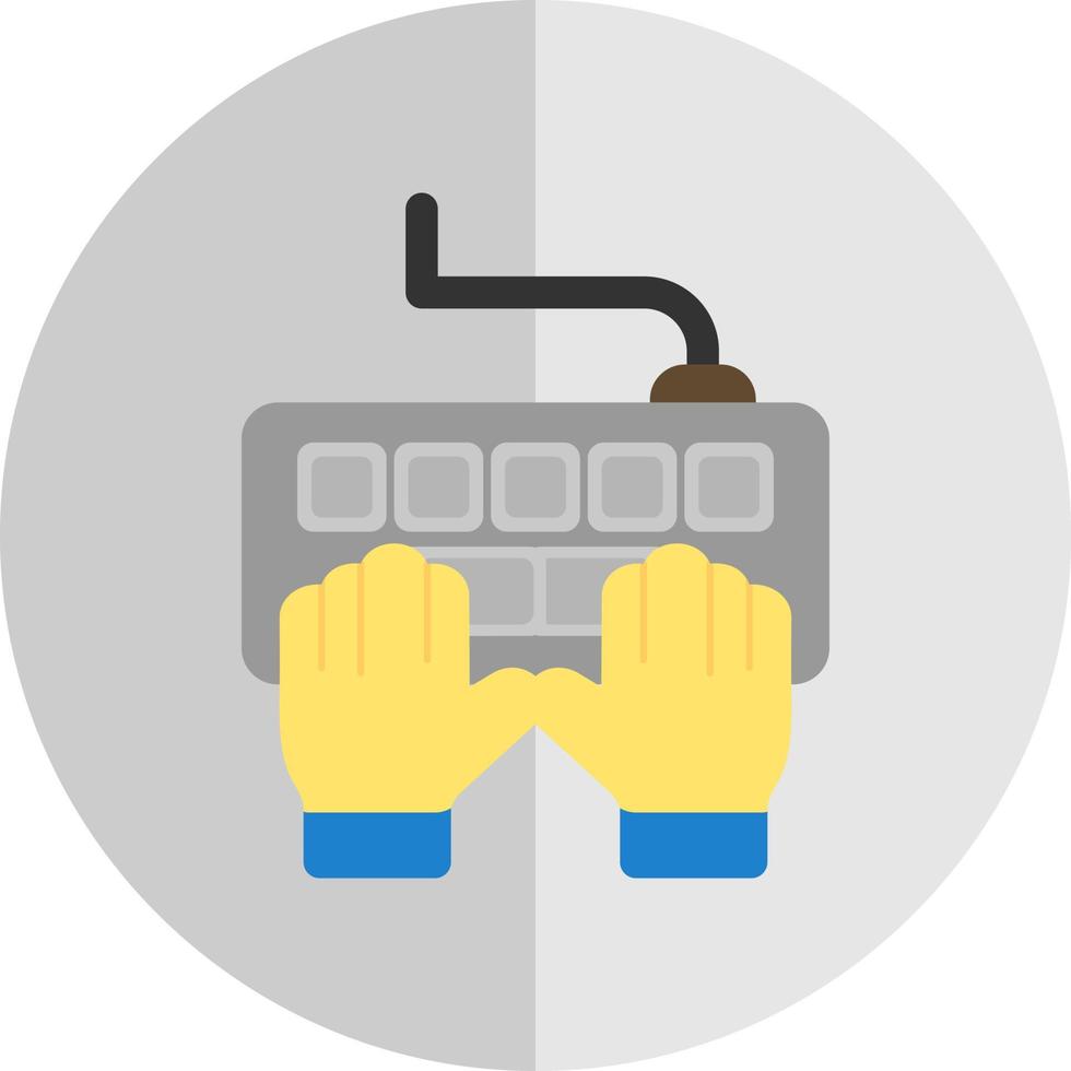 Typing on Keyboard Vector Icon Design