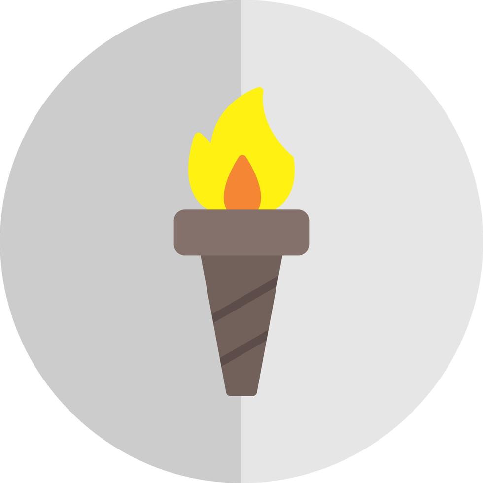 Fire Torch Vector Icon Design