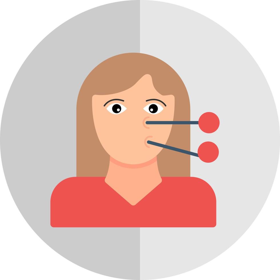 Face Acupuncture Vector Icon Design