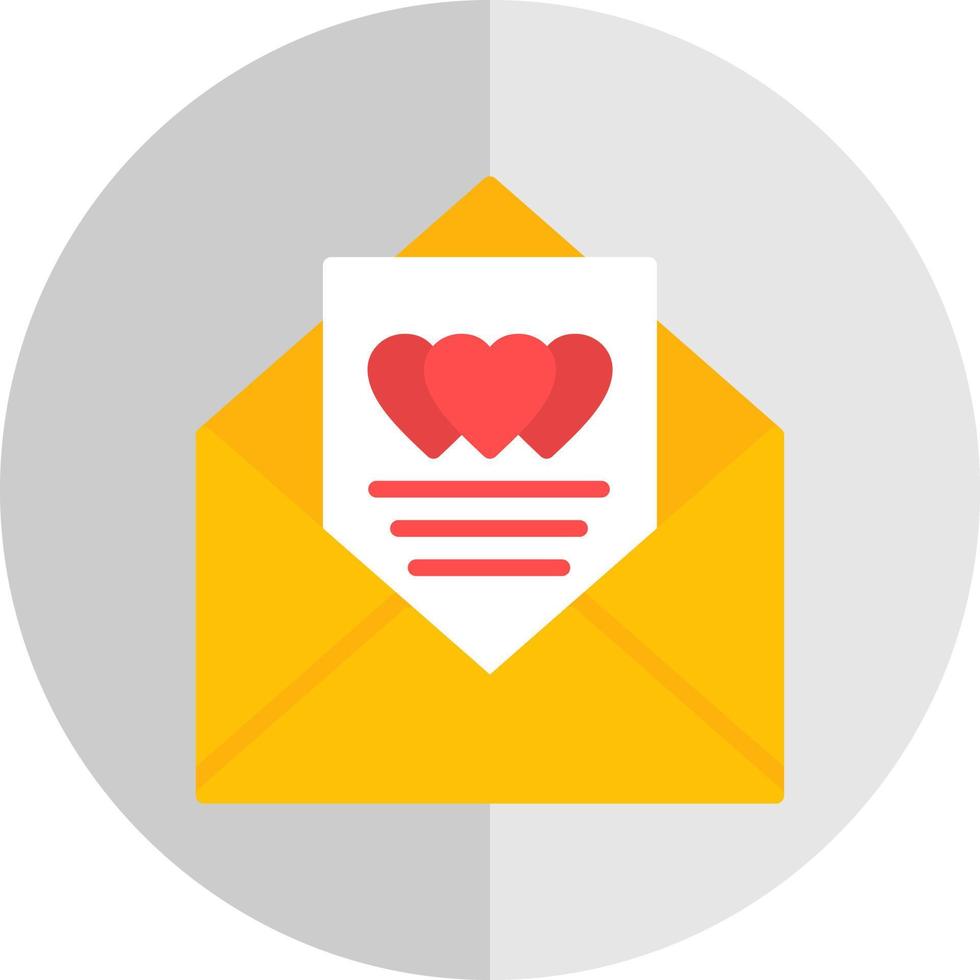 diseño de icono de vector de carta de amor