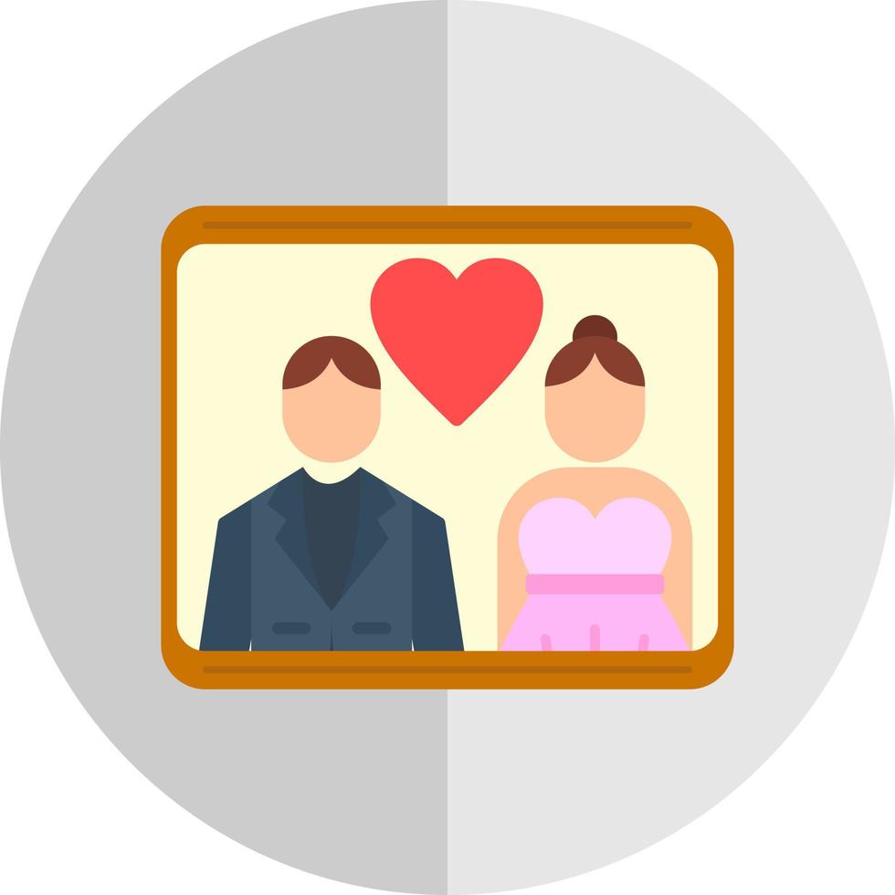 diseño de icono de vector de fotos de boda