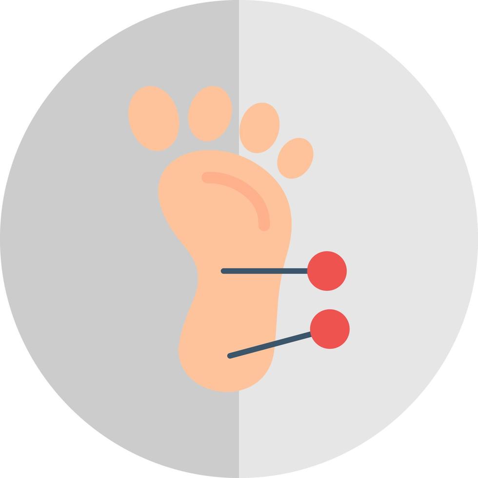 diseño de icono de vector de acupuntura de pie
