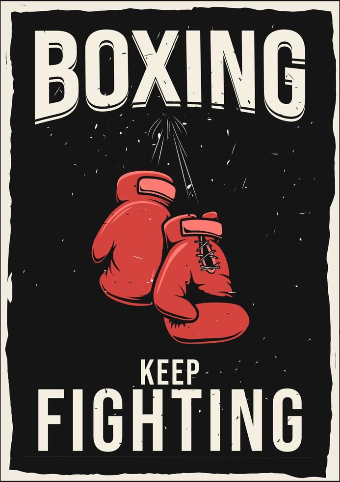 Boxing poster design vector