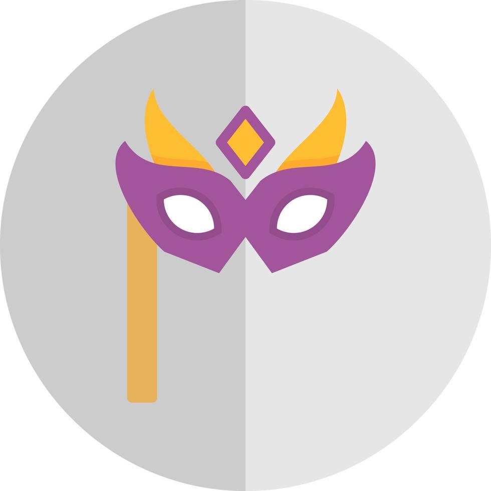 New Year Mask Vector Icon Design