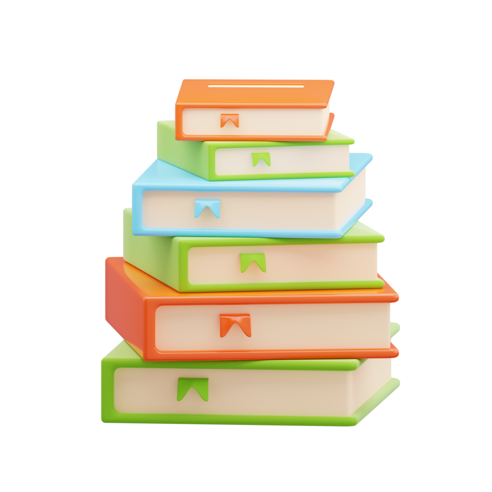 3d libro per formazione scolastica png